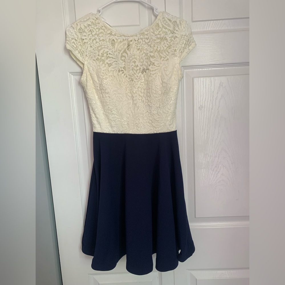 White lace formal dress